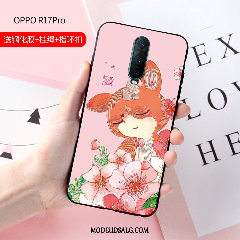 Oppo R17 Pro Etui / Cover Relief Beskyttelse Trend Anti-fald Net Red