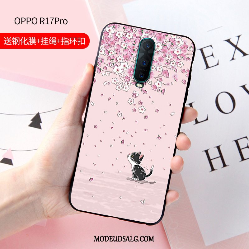 Oppo R17 Pro Etui / Cover Relief Beskyttelse Trend Anti-fald Net Red