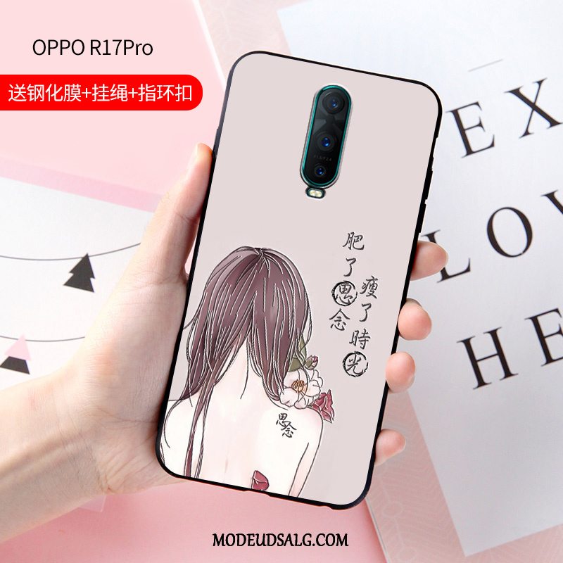 Oppo R17 Pro Etui / Cover Relief Beskyttelse Trend Anti-fald Net Red