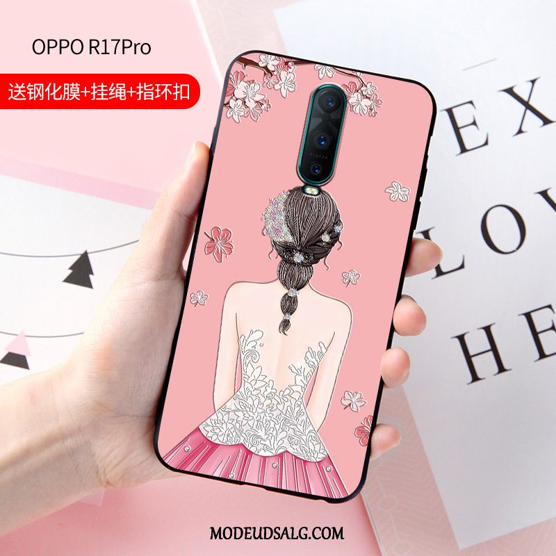 Oppo R17 Pro Etui / Cover Relief Beskyttelse Trend Anti-fald Net Red