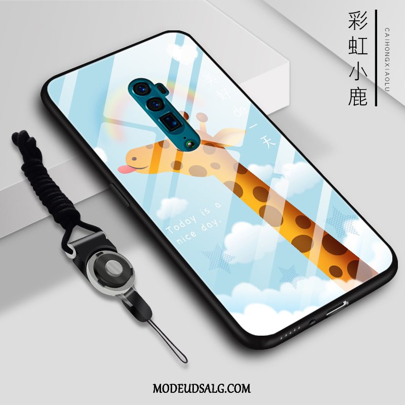 Oppo Reno 10x Zoom Etui Grøn Cover Hængende Hals Cartoon