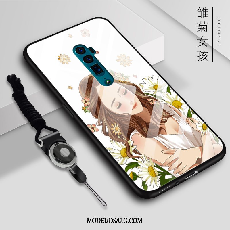 Oppo Reno 10x Zoom Etui Grøn Cover Hængende Hals Cartoon