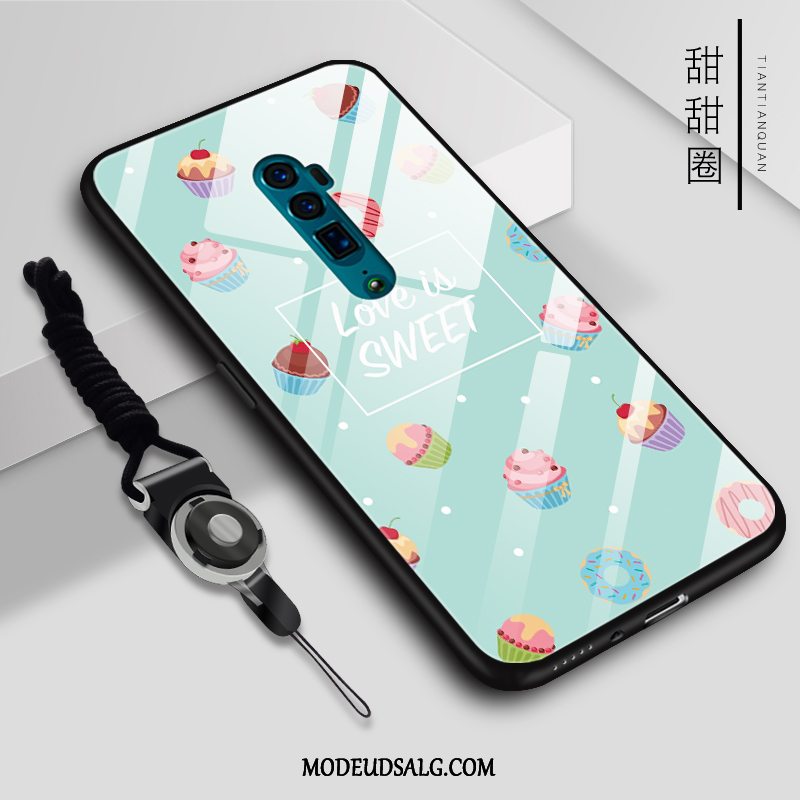 Oppo Reno 10x Zoom Etui Grøn Cover Hængende Hals Cartoon