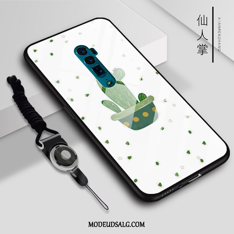 Oppo Reno 10x Zoom Etui Grøn Cover Hængende Hals Cartoon