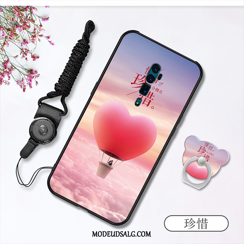 Oppo Reno 10x Zoom Etui Rose Lyserød Ring Cover Blød