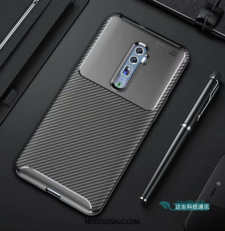 Oppo Reno 10x Zoom Etui Sort Silikone Business Beskyttelse Anti-fald