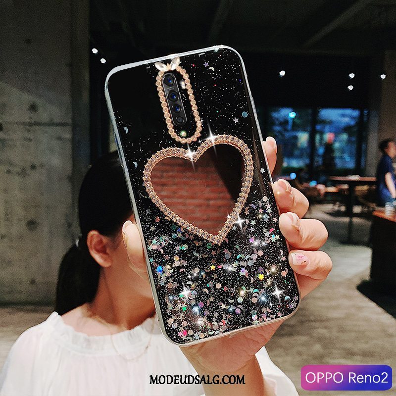 Oppo Reno 2 Etui Af Personlighed Beskyttelse Strass Blå Spejl