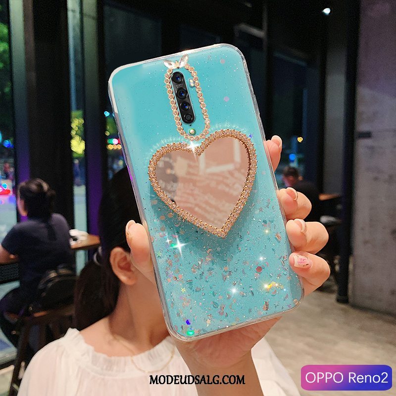 Oppo Reno 2 Etui Af Personlighed Beskyttelse Strass Blå Spejl