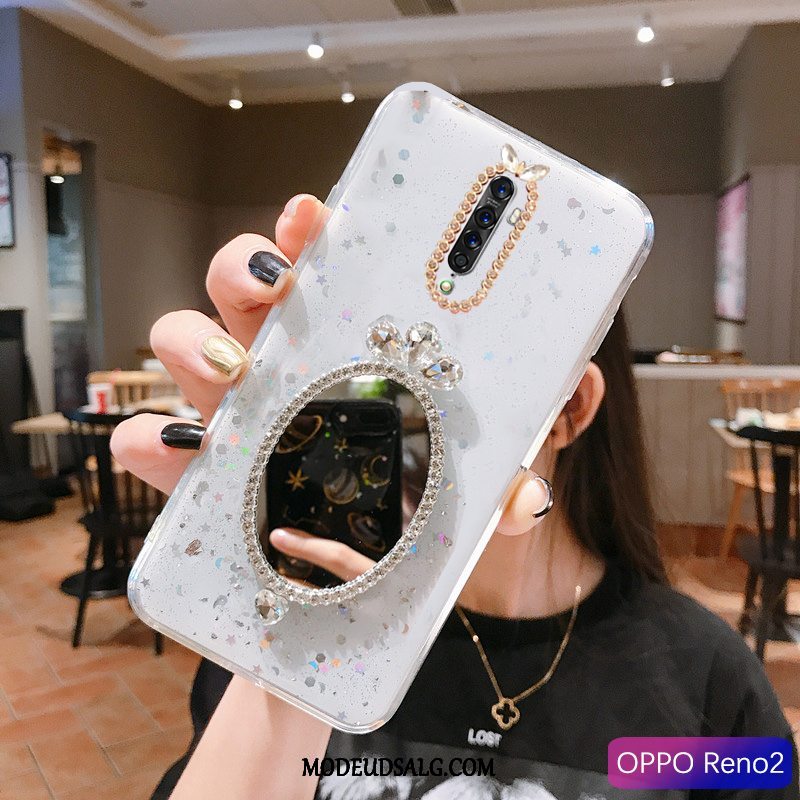 Oppo Reno 2 Etui Af Personlighed Beskyttelse Strass Blå Spejl