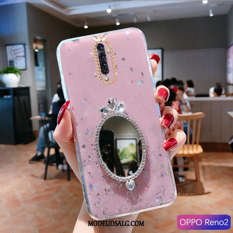 Oppo Reno 2 Etui Af Personlighed Beskyttelse Strass Blå Spejl