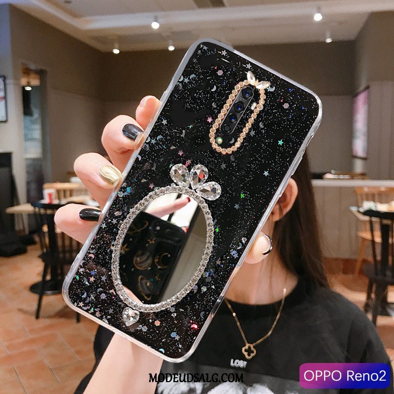 Oppo Reno 2 Etui Af Personlighed Beskyttelse Strass Blå Spejl