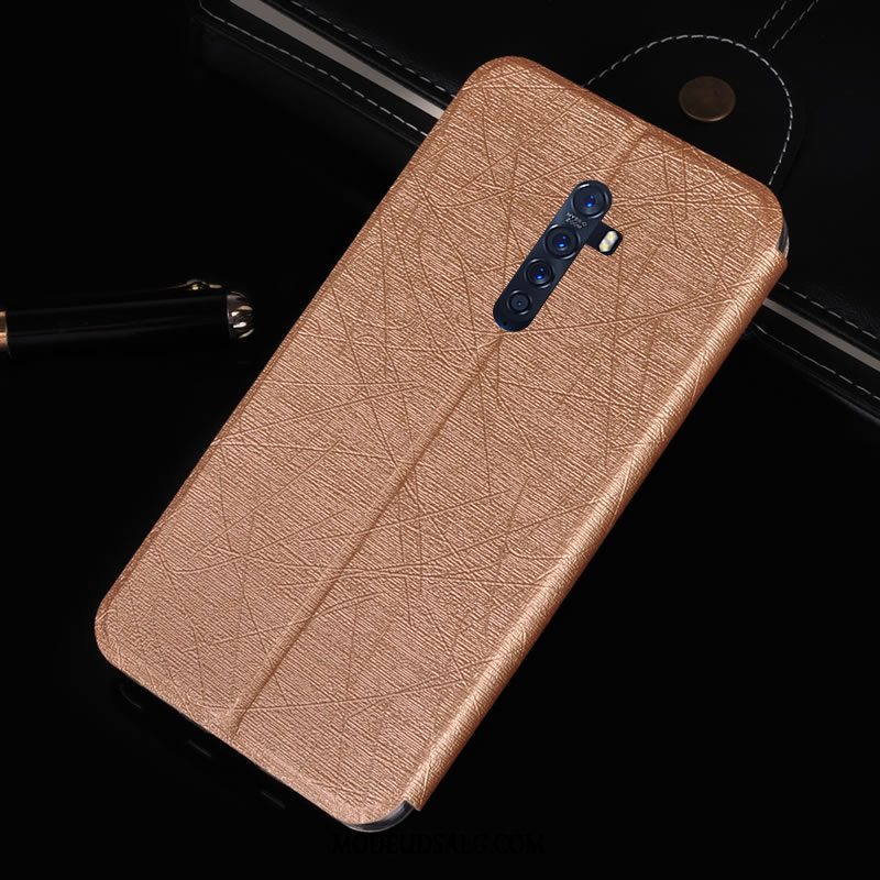 Oppo Reno 2 Etui / Cover Mønster Membrane Rød Simple Farve