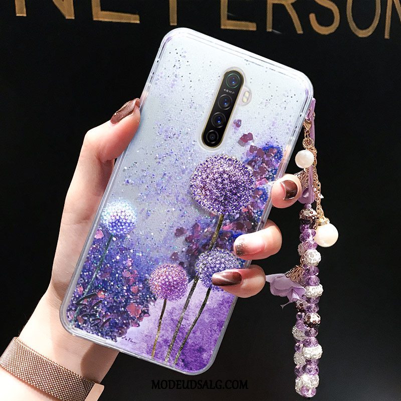 Oppo Reno 2 Etui Sommerfugl Blomster Trend Anti-fald Flydende Armbånd