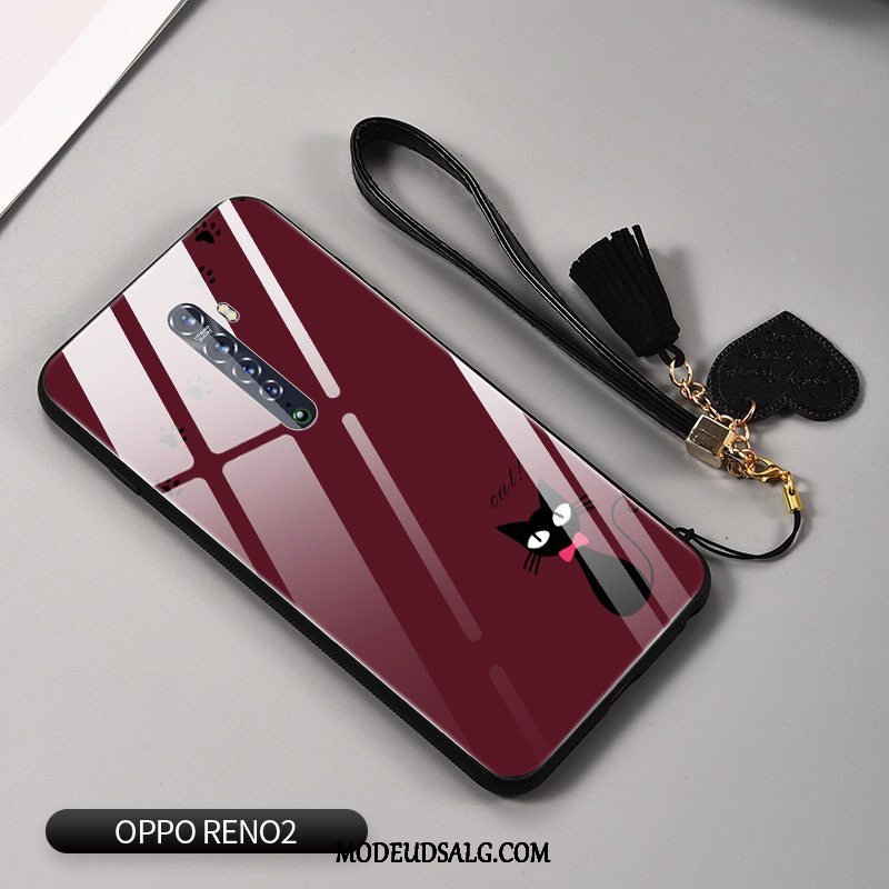 Oppo Reno 2 Z Etui Cartoon Glas Hvid Mode Beskyttelse