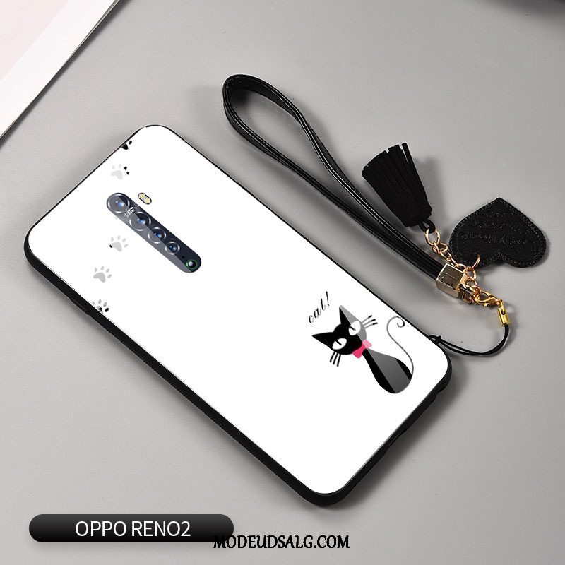 Oppo Reno 2 Z Etui Cartoon Glas Hvid Mode Beskyttelse