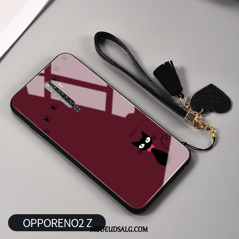 Oppo Reno 2 Z Etui Cartoon Glas Hvid Mode Beskyttelse