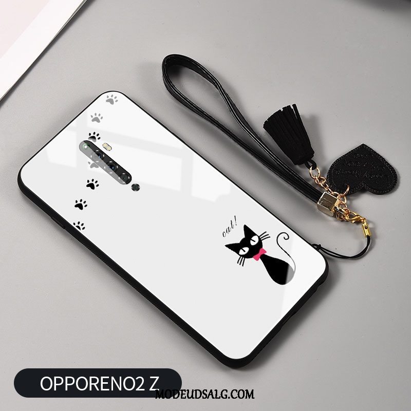 Oppo Reno 2 Z Etui Cartoon Glas Hvid Mode Beskyttelse