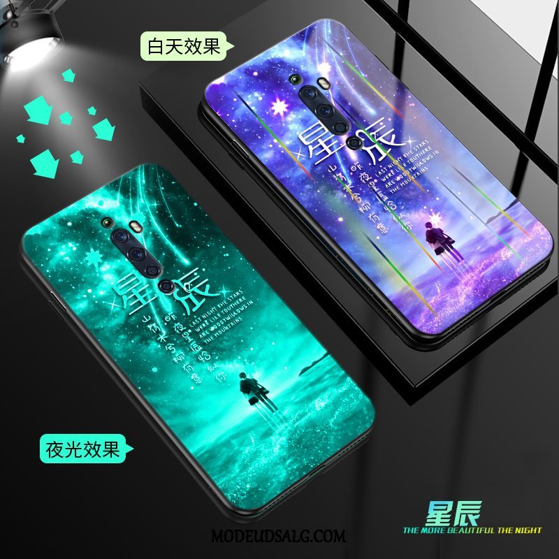 Oppo Reno 2 Z Etui Membrane Hærdning Cover Glas Lyser