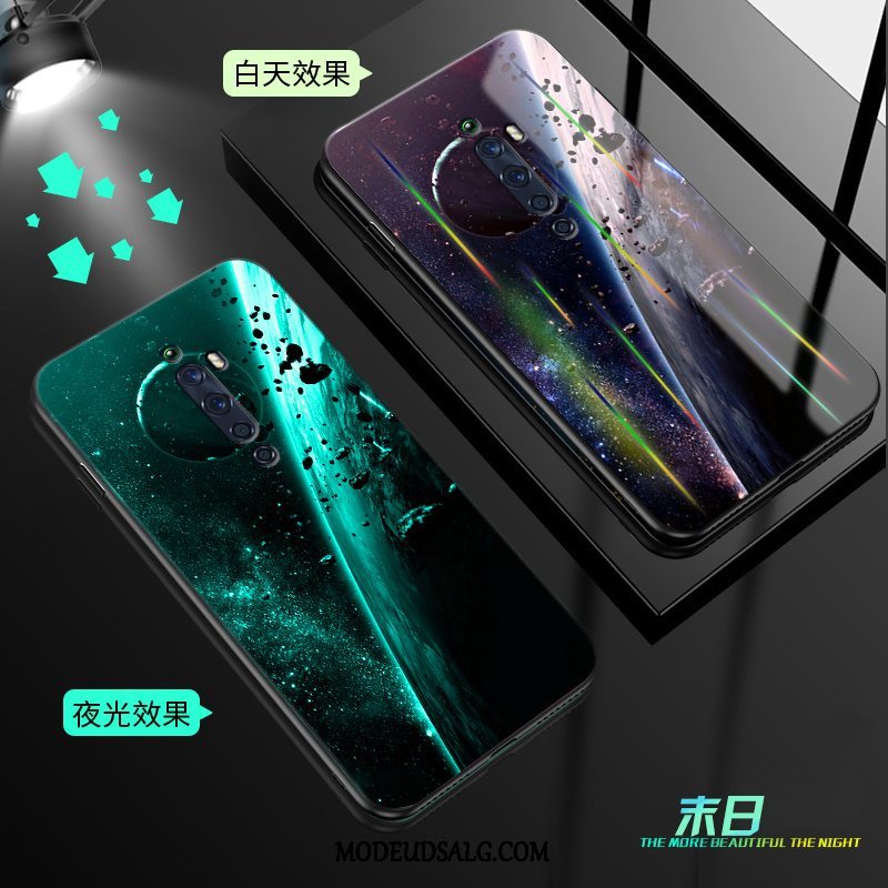 Oppo Reno 2 Z Etui Membrane Hærdning Cover Glas Lyser