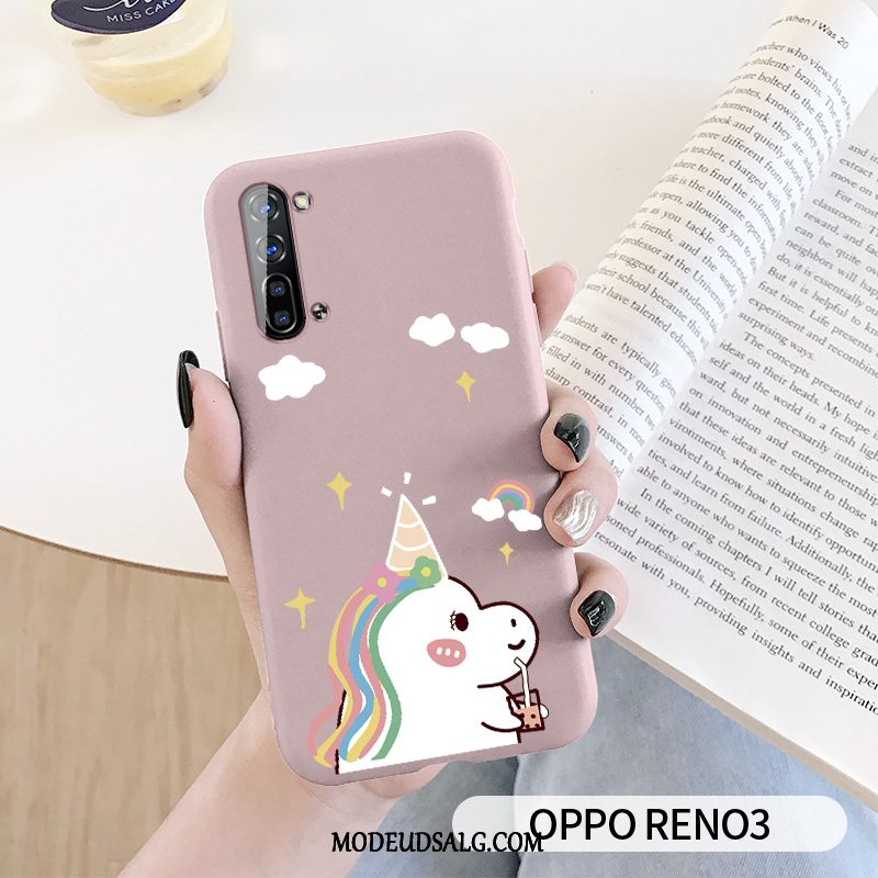 Oppo Reno 3 Etui Cartoon Regnbue Smuk Blød Af Personlighed