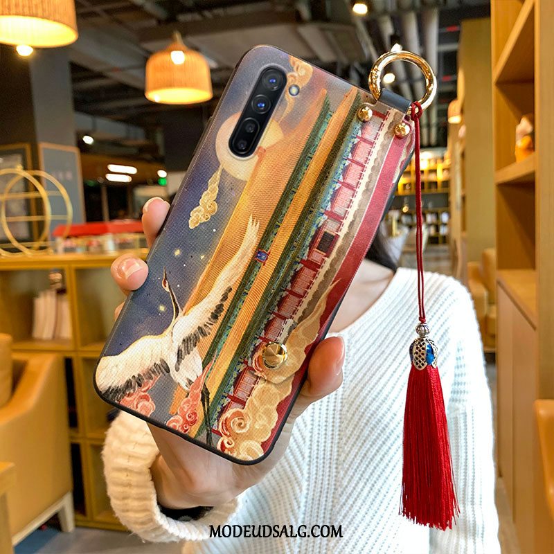 Oppo Reno 3 Etui / Cover Blød Tassel Rød Vind