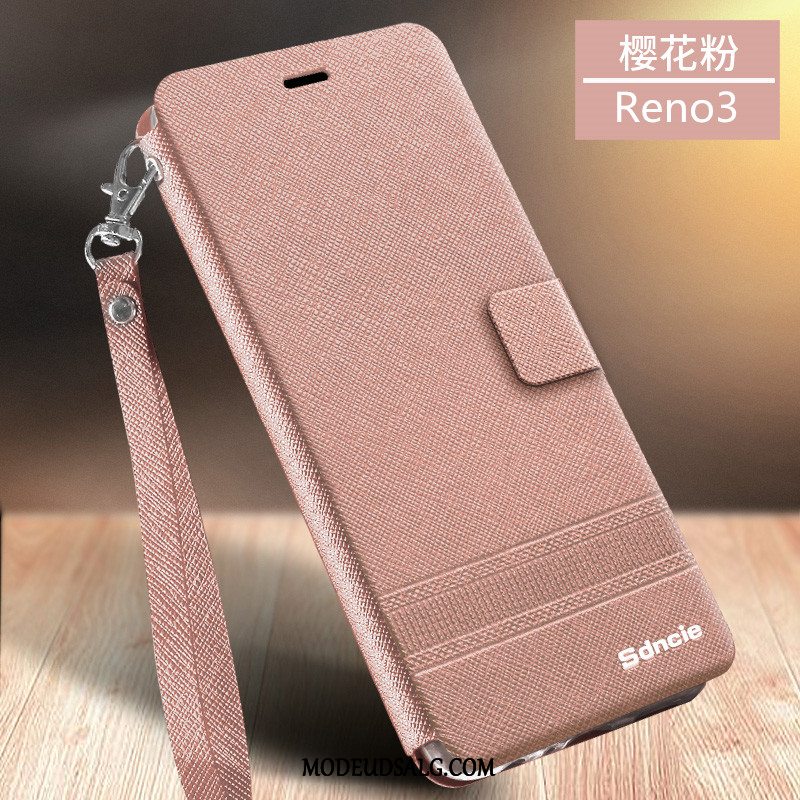 Oppo Reno 3 Etui / Cover Silikone Sort Anti-fald Blød Beskyttelse