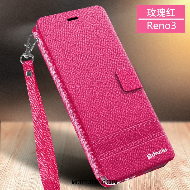 Oppo Reno 3 Etui / Cover Silikone Sort Anti-fald Blød Beskyttelse