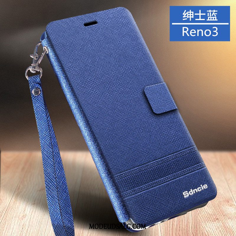 Oppo Reno 3 Etui / Cover Silikone Sort Anti-fald Blød Beskyttelse