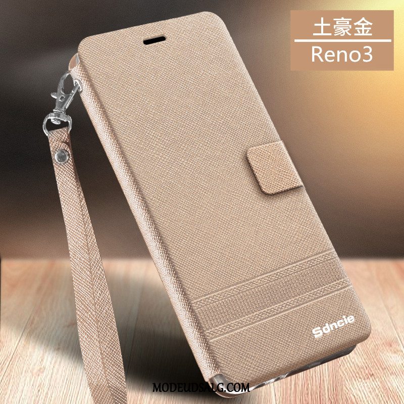 Oppo Reno 3 Etui / Cover Silikone Sort Anti-fald Blød Beskyttelse