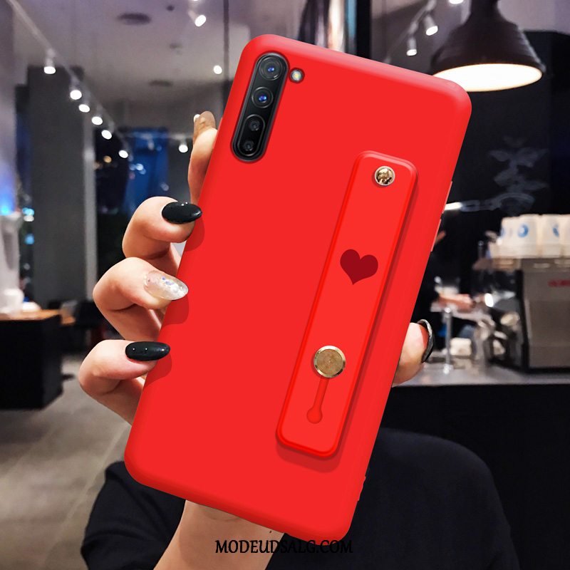 Oppo Reno 3 Etui / Cover Trend Anti-fald Net Red Silikone Grøn