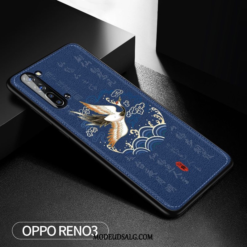 Oppo Reno 3 Etui Silikone Beskyttelse Af Personlighed Blå Anti-fald