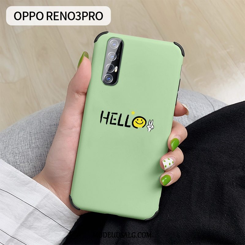 Oppo Reno 3 Pro Etui Anti-fald Silikone Cover Grøn Kreativ