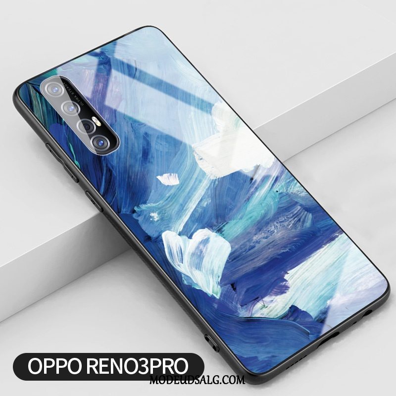 Oppo Reno 3 Pro Etui Beskyttelse Kreativ Oliemaleri Silikone Rød