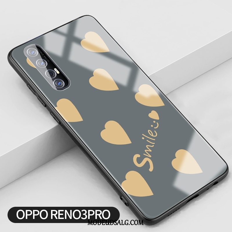 Oppo Reno 3 Pro Etui Cover Grøn Grå Spejl Trend