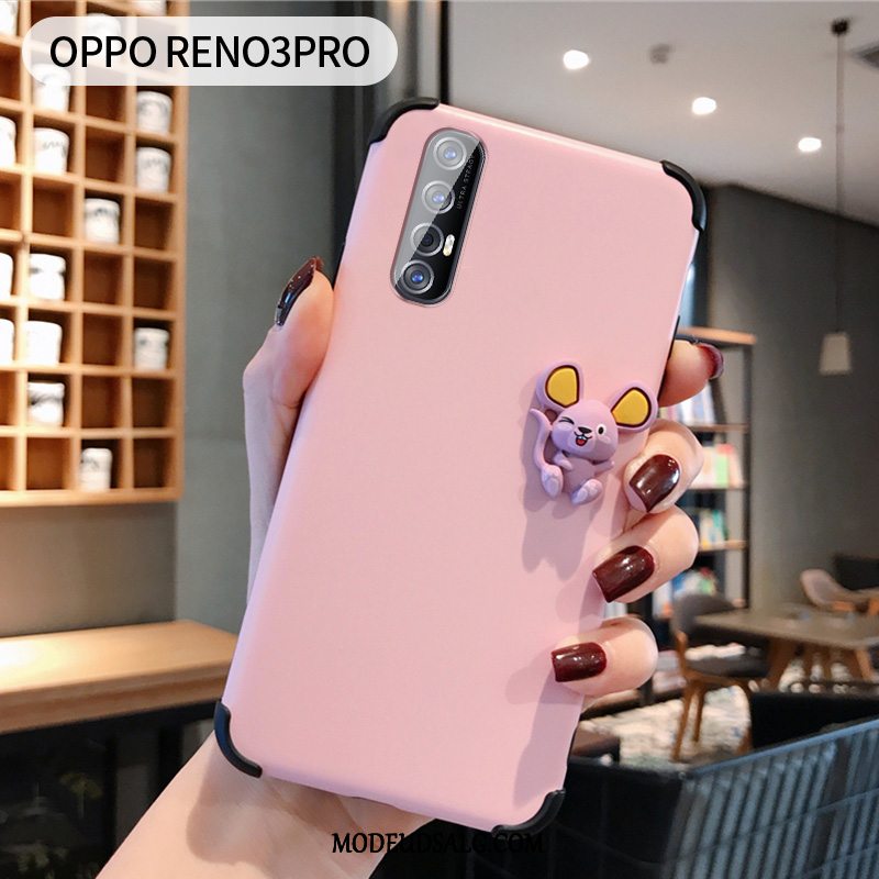 Oppo Reno 3 Pro Etui / Cover Silikone Nubuck Simple Tredimensionale