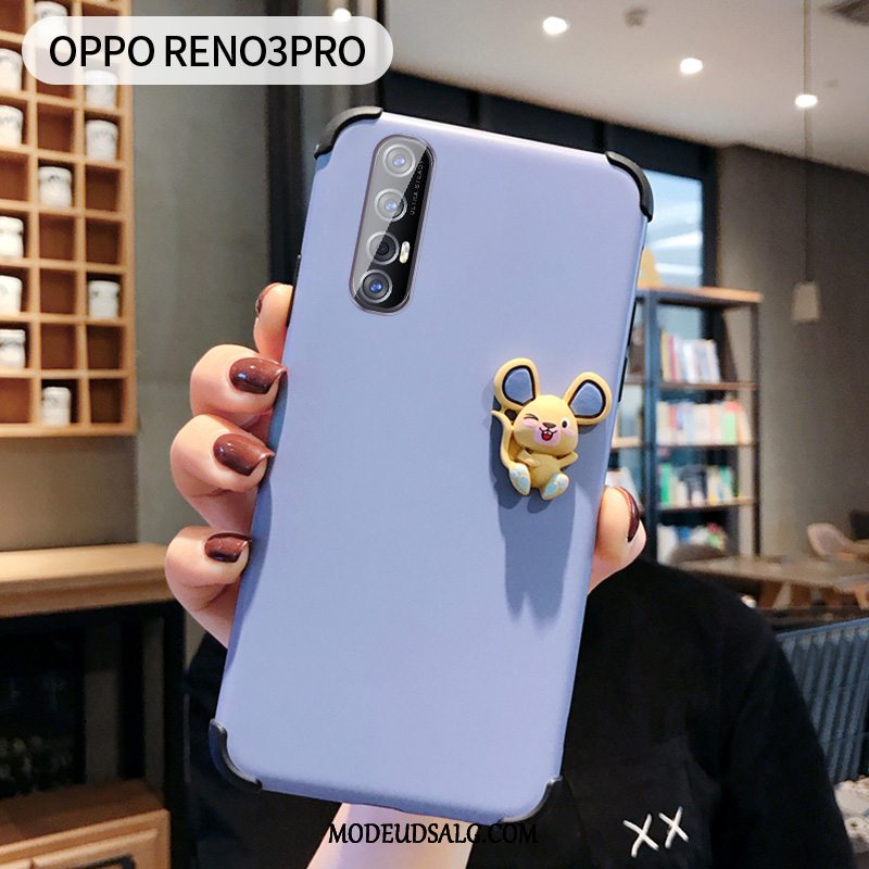 Oppo Reno 3 Pro Etui / Cover Silikone Nubuck Simple Tredimensionale