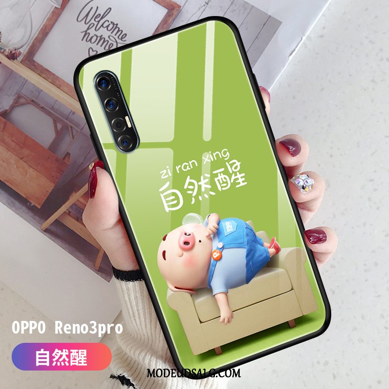 Oppo Reno 3 Pro Etui Silikone Glas Ny Net Red Elskeren