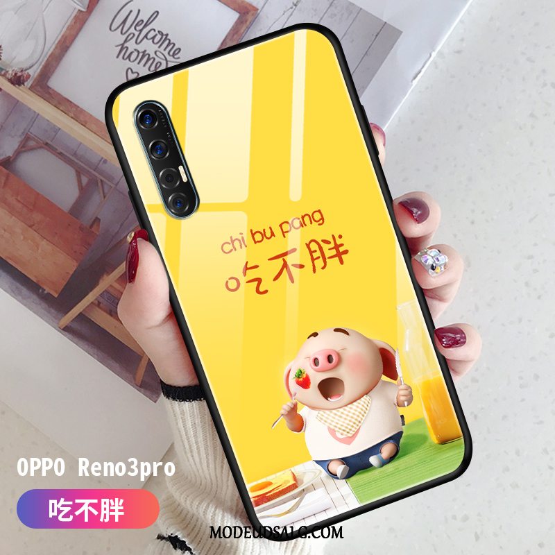 Oppo Reno 3 Pro Etui Silikone Glas Ny Net Red Elskeren