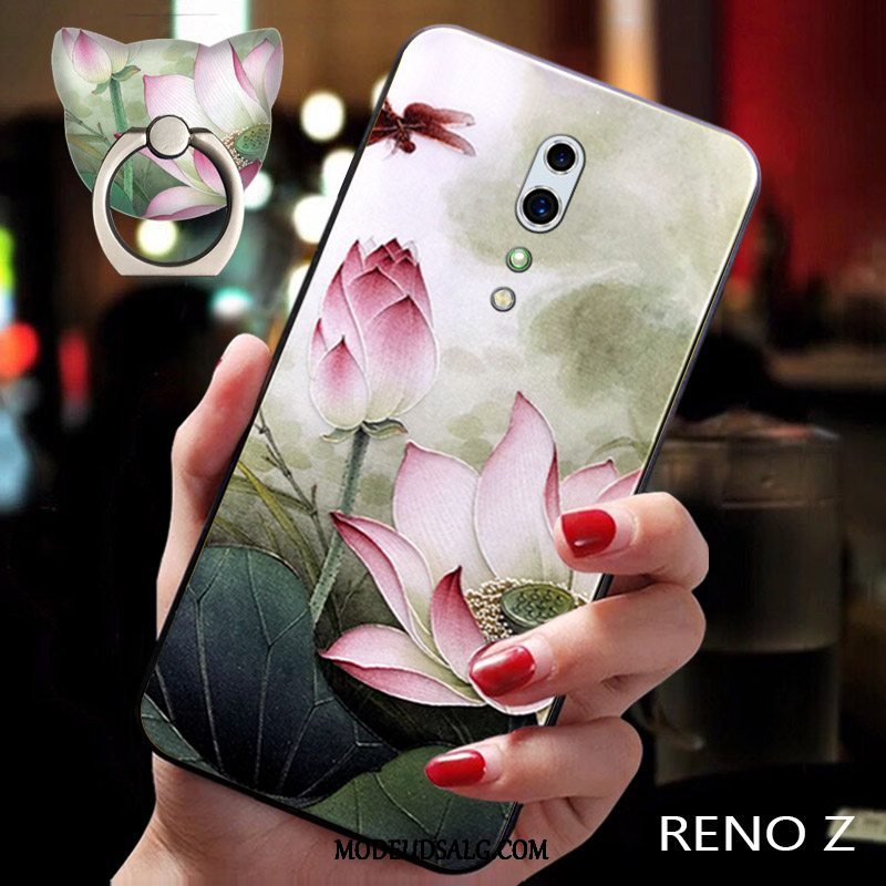 Oppo Reno Z Etui Blød Vind Cover Blomster Trend