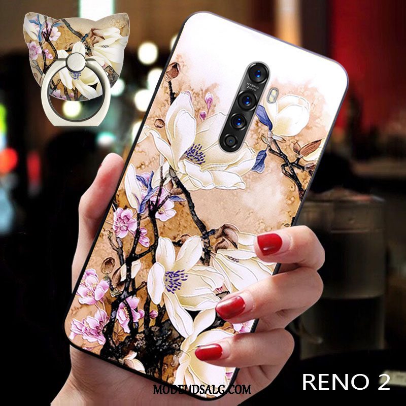 Oppo Reno Z Etui Blød Vind Cover Blomster Trend