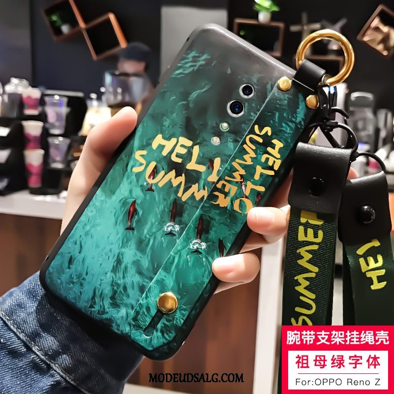 Oppo Reno Z Etui Cover Blød Hængende Ornamenter Anti-fald Kat