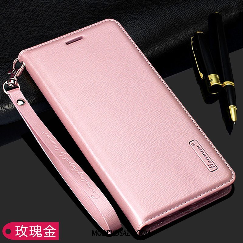 Oppo Reno Z Etui / Cover Lædertaske Membrane Rosa Guld Anti-fald Ægte Læder