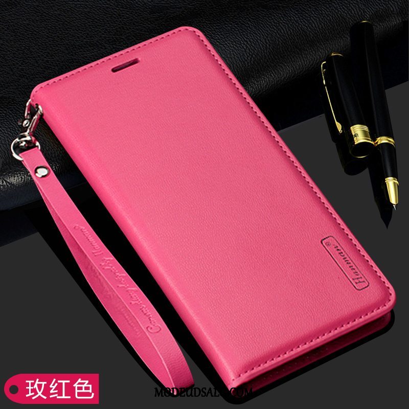 Oppo Reno Z Etui / Cover Lædertaske Membrane Rosa Guld Anti-fald Ægte Læder