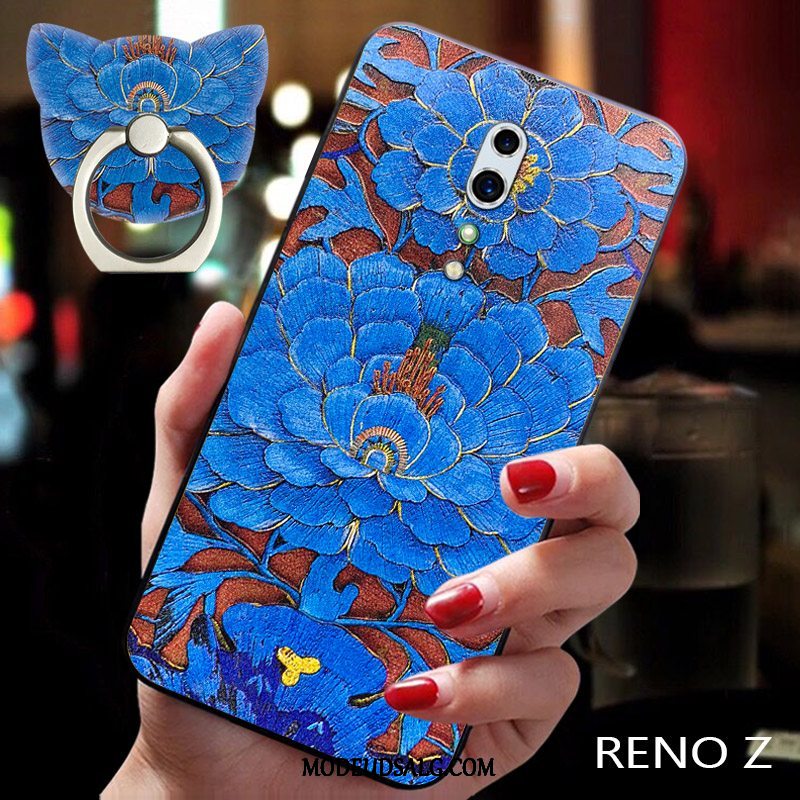 Oppo Reno Z Etui Net Red Silikone Anti-fald Kinesisk Stil Tynd