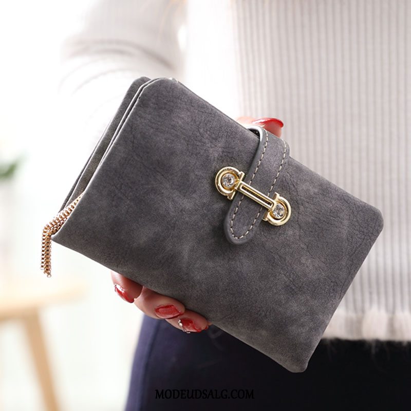 Punge Dame Lille Clutch Nubuck Lynlås Lang