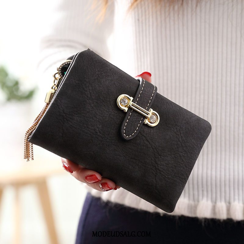 Punge Dame Lille Clutch Nubuck Lynlås Lang