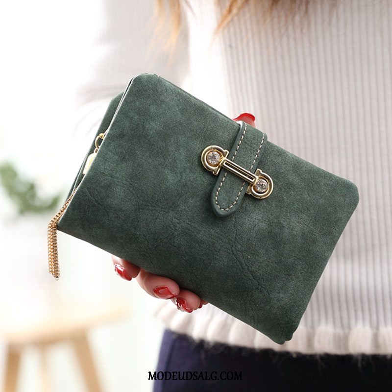 Punge Dame Lille Clutch Nubuck Lynlås Lang