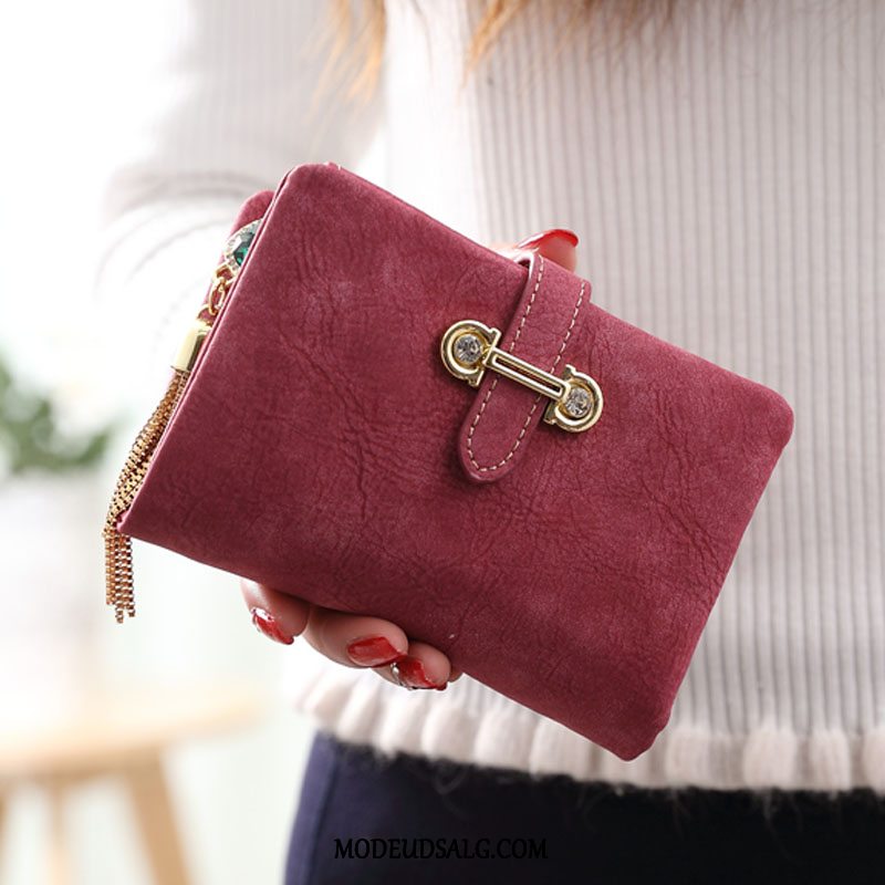 Punge Dame Lille Clutch Nubuck Lynlås Lang