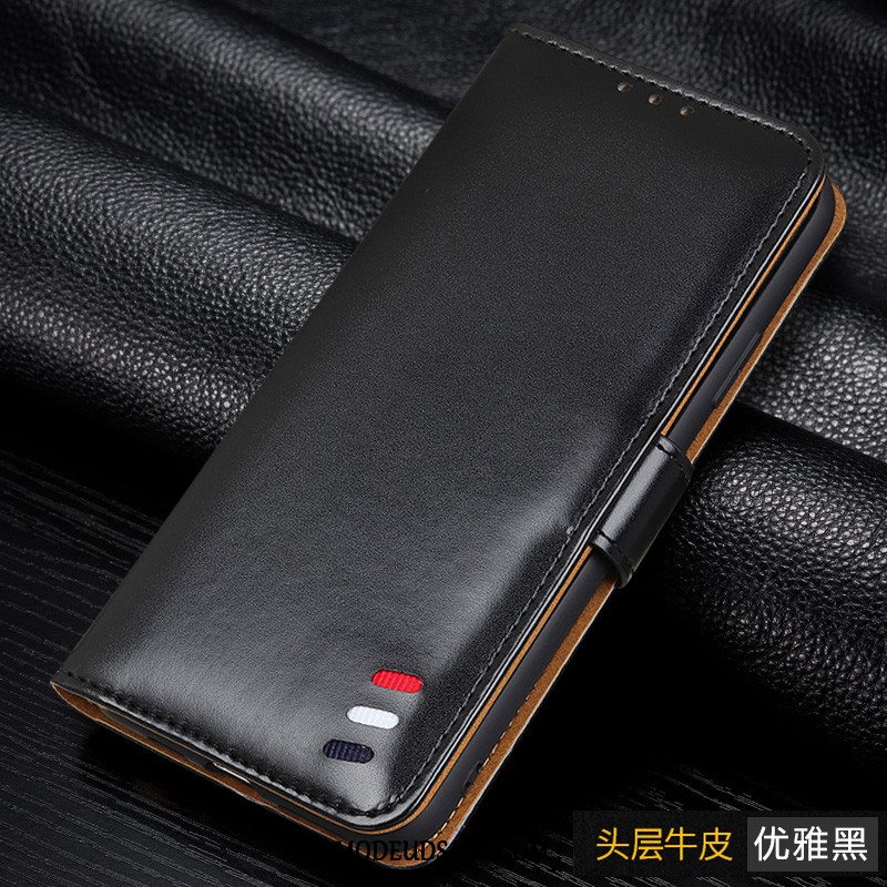 Redmi Note 9 Pro Etui / Cover Lædertaske Ægte Læder Lille Sektion Magnetisk Spænde Folio