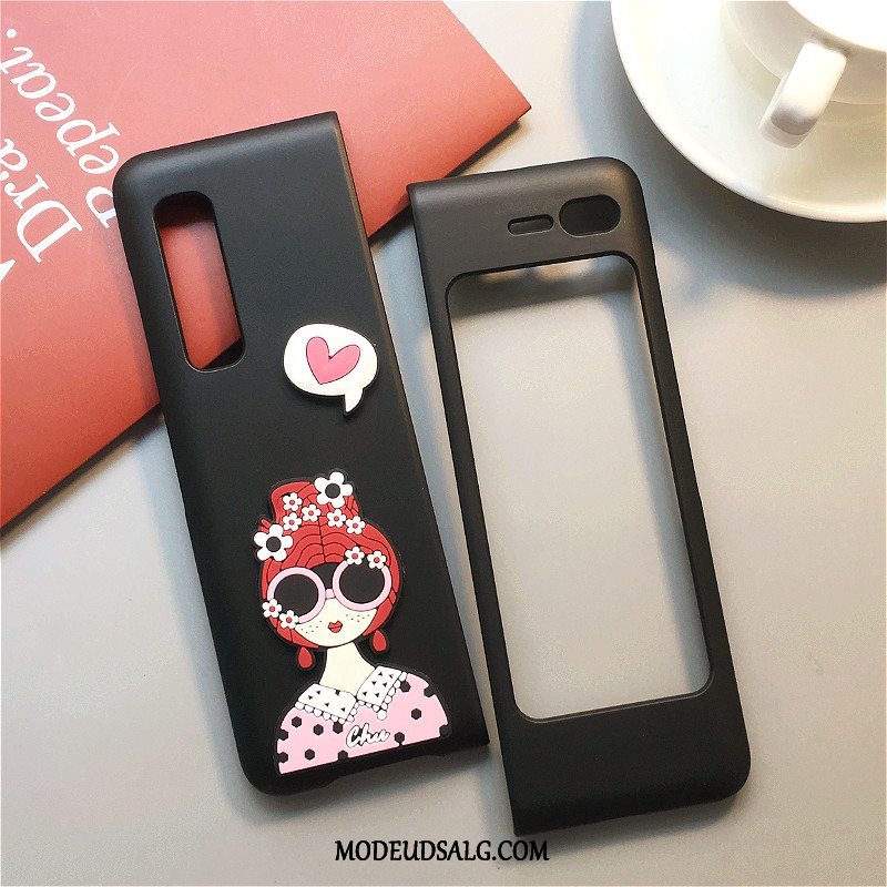 Samsung Fold Etui Cartoon Rød Alt Inklusive Cover Nubuck